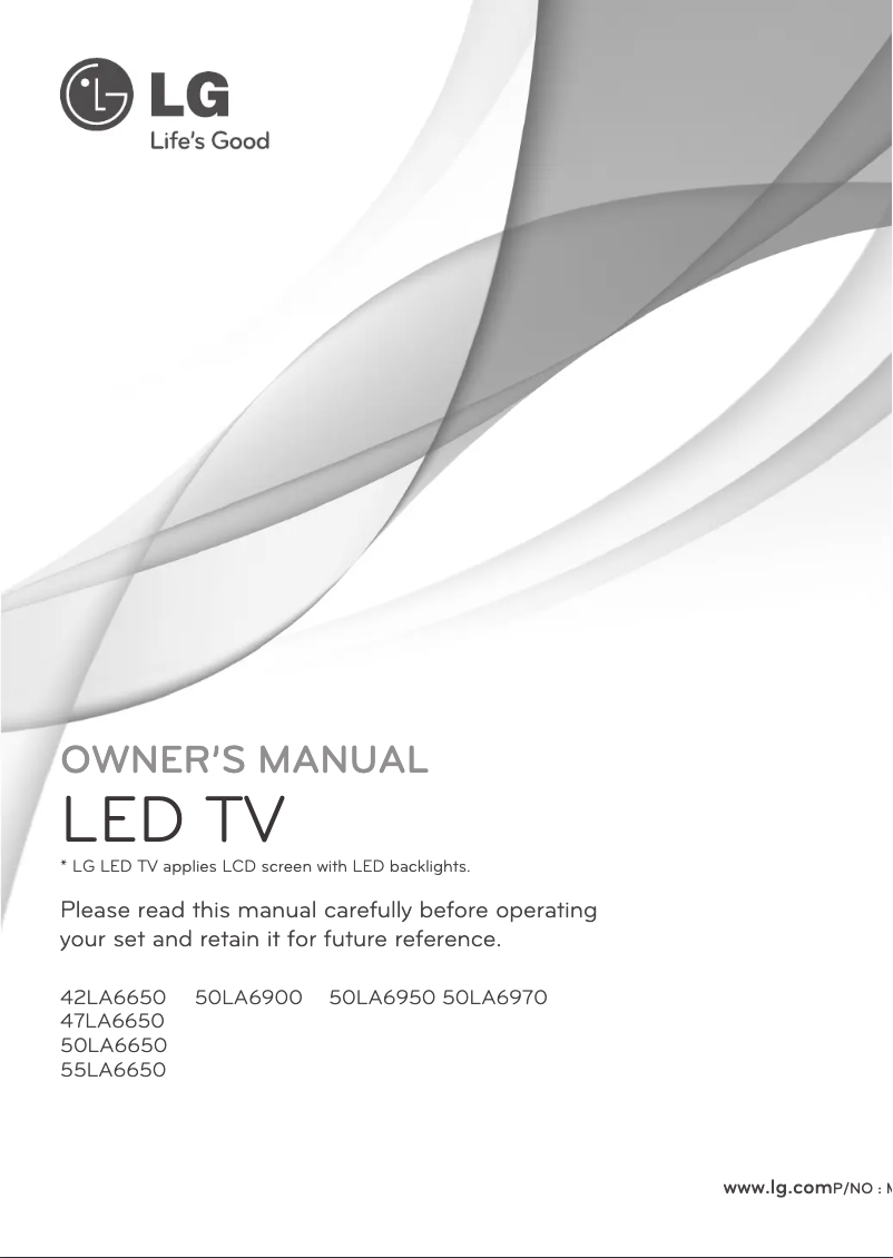 Imagen de la primera página del manual del dispositivo 50LA6650