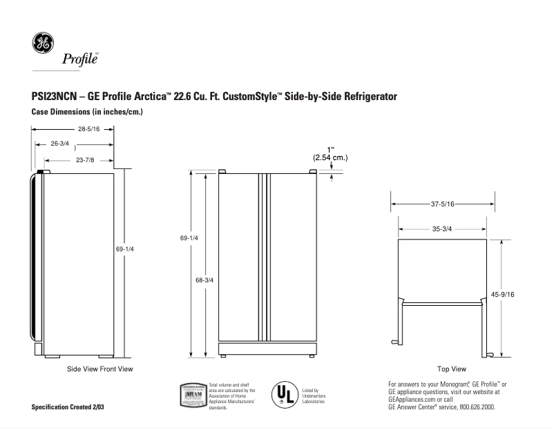 Imagen de la primera página del manual del dispositivo PSI23NCNWW