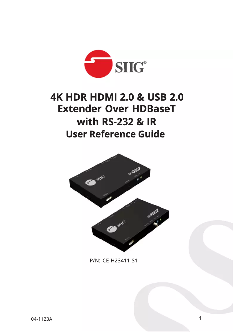 Imagen de la primera página del manual del dispositivo CE-H23411-S1