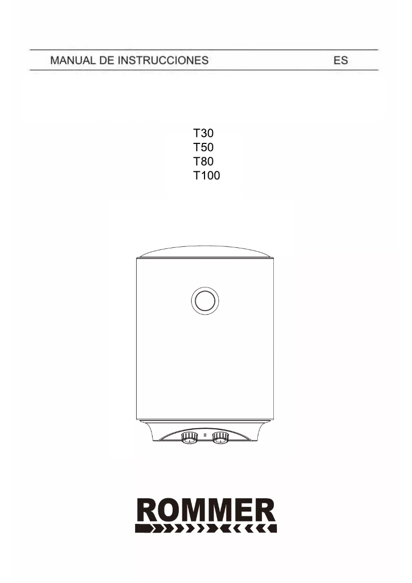 Imagen de la primera página del manual del dispositivo T 50