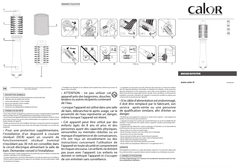 Imagen de la primera página del manual del dispositivo Karl Lagerfeld K/Pro Stylist CF961L
