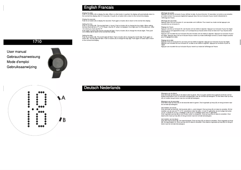 Imagen de la primera página del manual del dispositivo Kate 1710