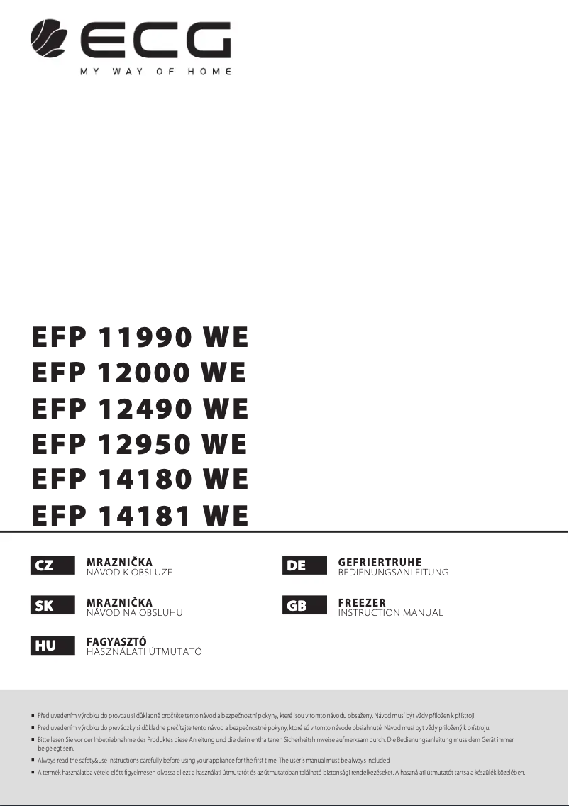 Página 1 del manual Manual de usuario ECG EFP 12950 WE