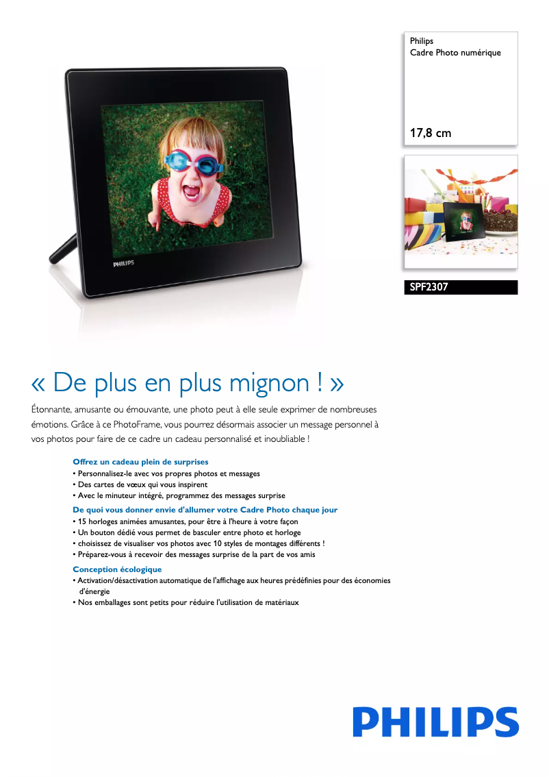 Imagen de la primera página del manual del dispositivo SPF2307