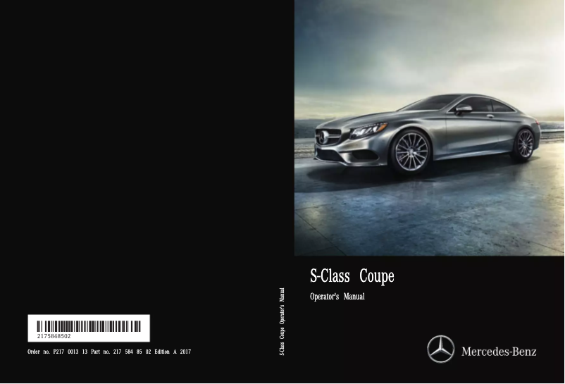 Página 1 del manual Manual de usuario Mercedes-Benz S-Class Coupe (2017)