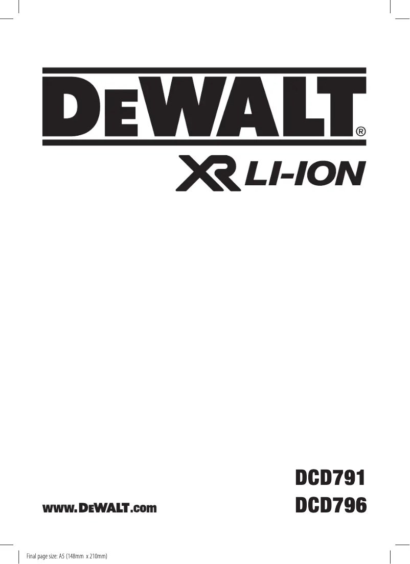 Página 1 del manual Manual de usuario DeWalt DCK368