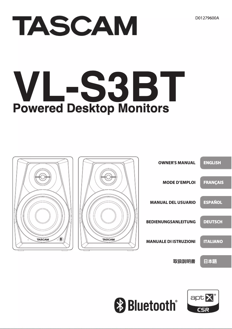 Página nº 1 - Manual de usuario Tascam VL-S3