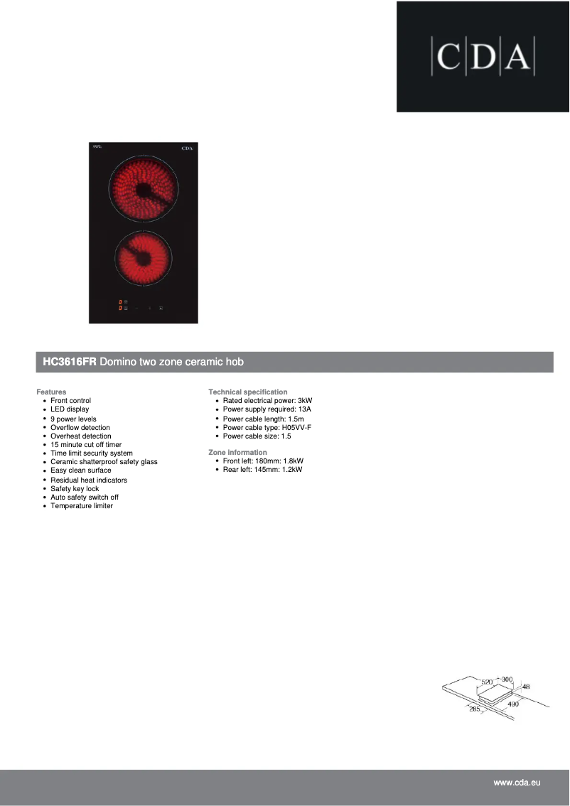 Imagen de la primera página del manual del dispositivo HC3616FR