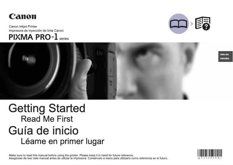 Imagen de la primera página del manual del dispositivo PIXMA PRO-1