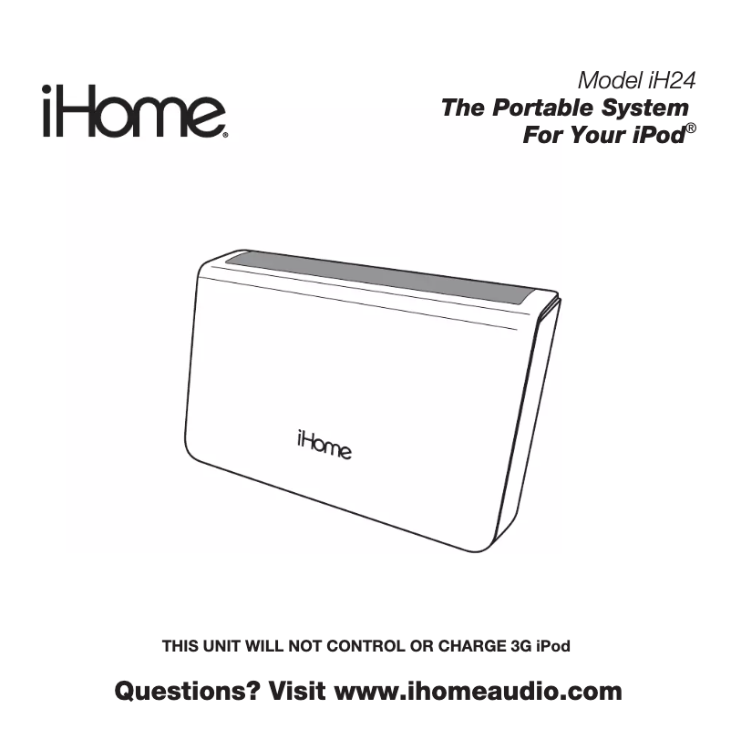 Página nº 1 - Manual de usuario iHome iH24