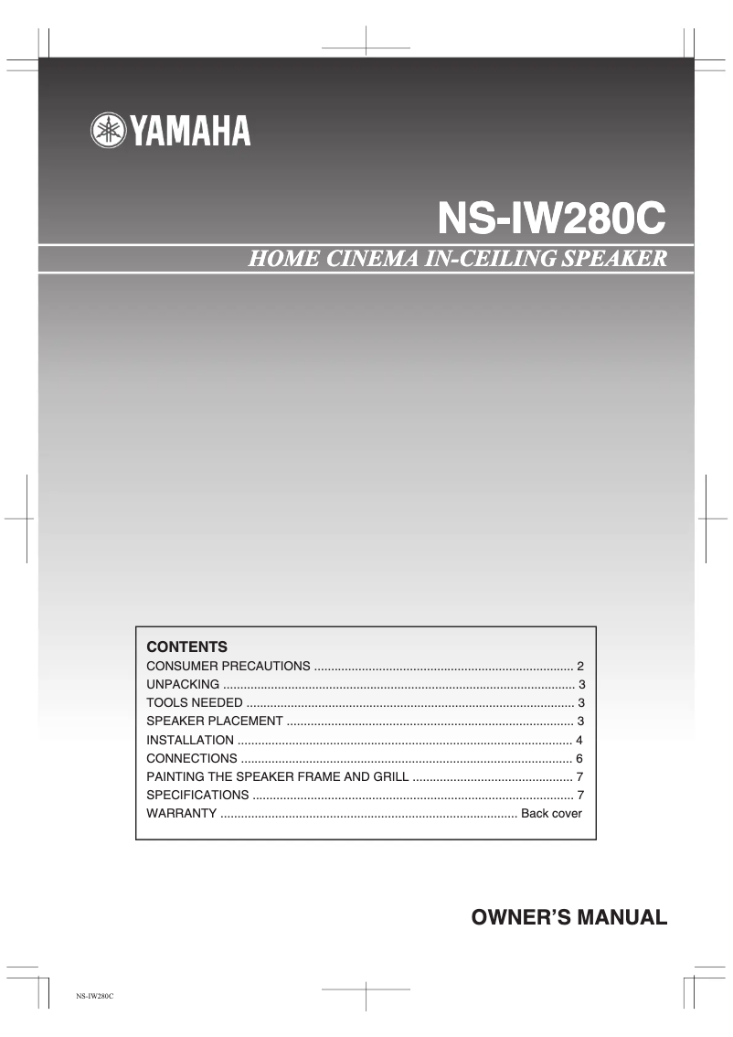 Imagen de la primera página del manual del dispositivo NS-IW280CWH