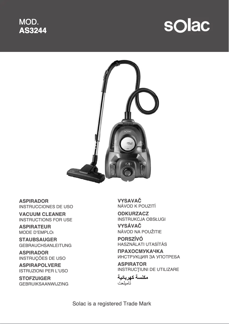 Imagen de la primera página del manual del dispositivo Apollo Cyclonic AS3244