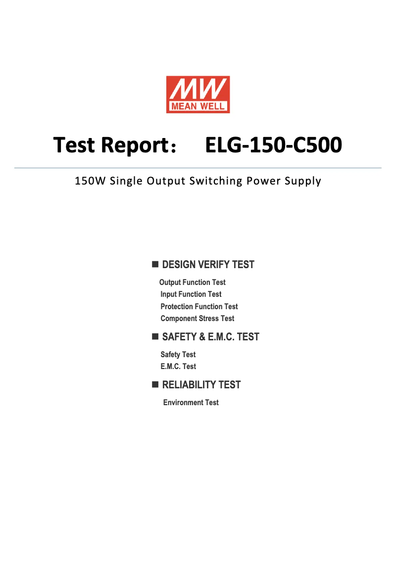 Imagen de la primera página del manual del dispositivo ELG-150-C500
