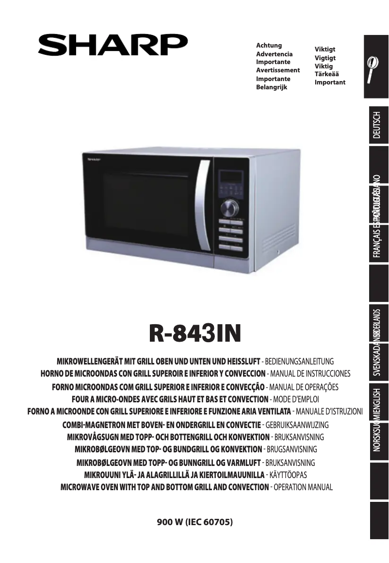 Imagen de la primera página del manual del dispositivo R843INW