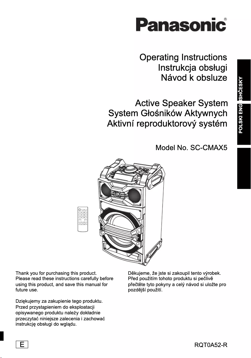 Página 1 del manual Manual de usuario Panasonic SC-CMAX5