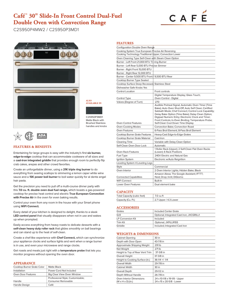 Imagen de la primera página del manual del dispositivo C2S950P3MD1