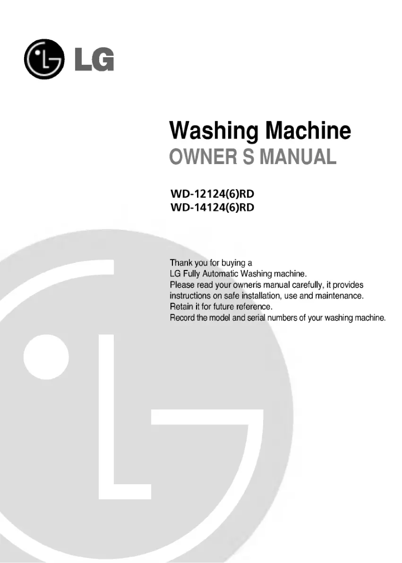 Página 1 del manual Manual de usuario LG WD-12126RD