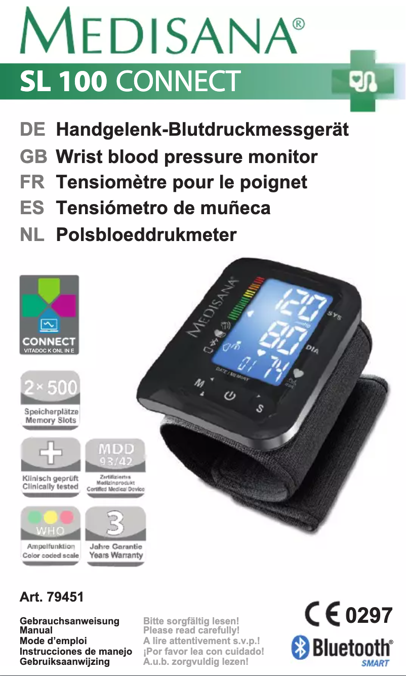 Imagen de la primera página del manual del dispositivo SL 100 Connect