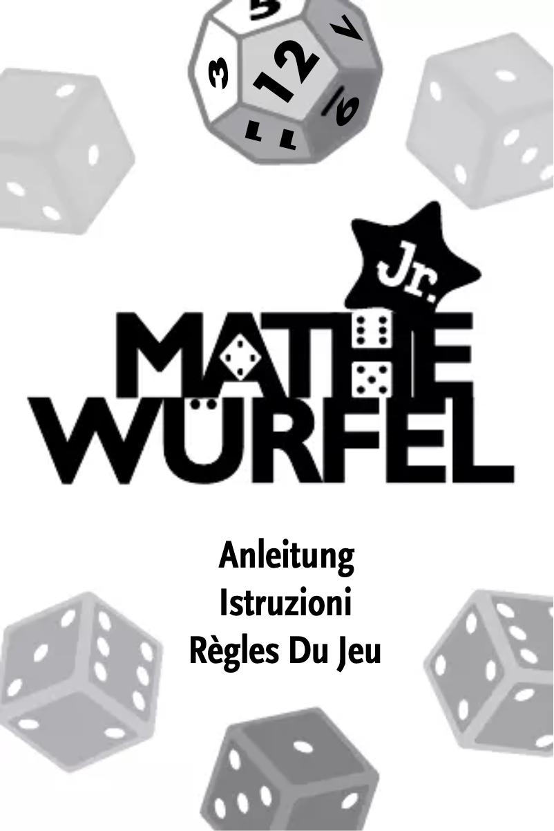Página nº 1 - Manual de usuario ThinkFun Mathe Würfel Junior