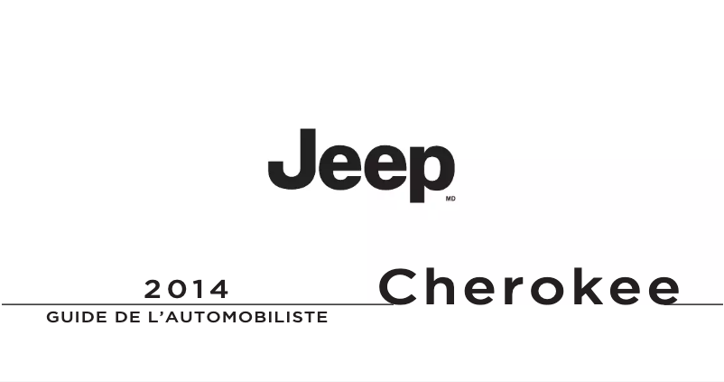 Página nº 1 - Manual de usuario Jeep Cherokee (2014)