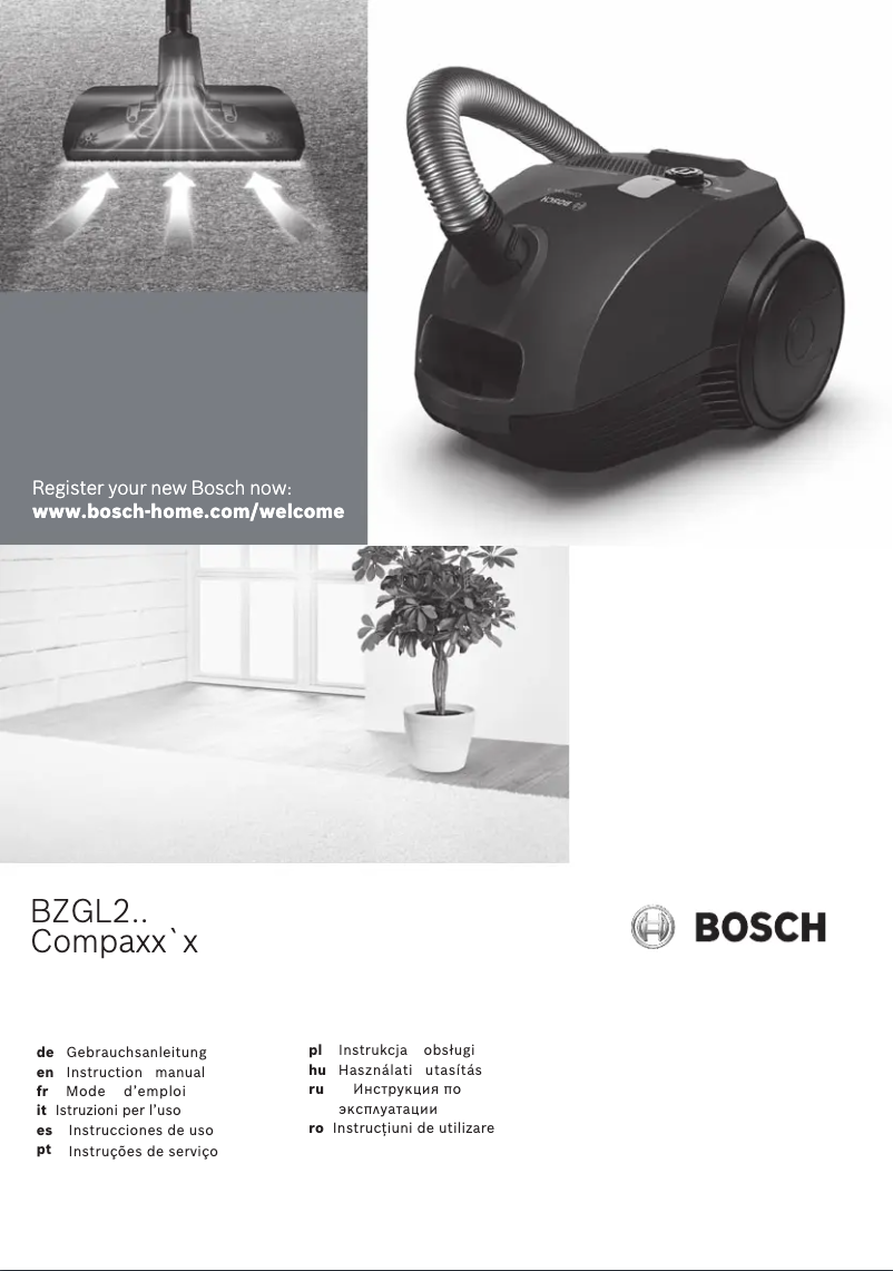 Página 1 del manual Manual de usuario Bosch Compaxx'x Parquet BZGL2B316