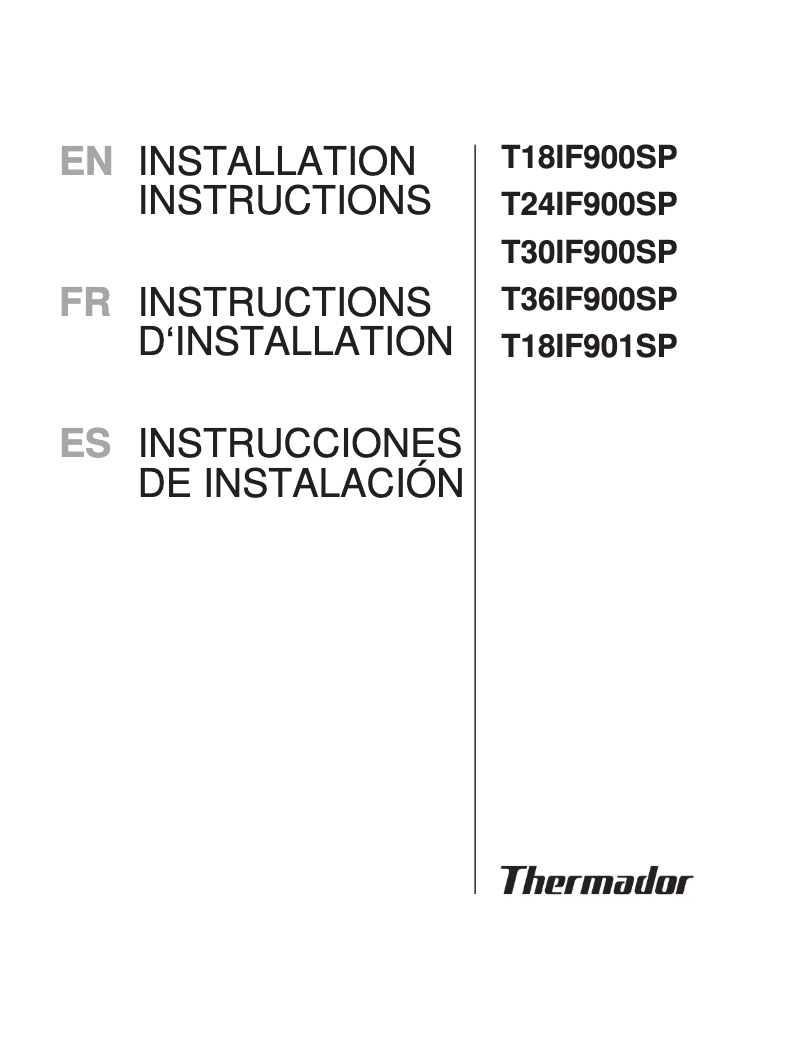 Imagen de la primera página del manual del dispositivo T30IF900SP