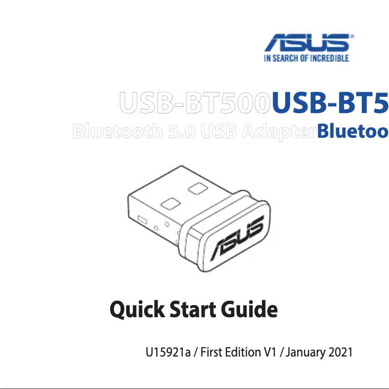Página nº 1 - Manual de usuario Asus USB-BT500