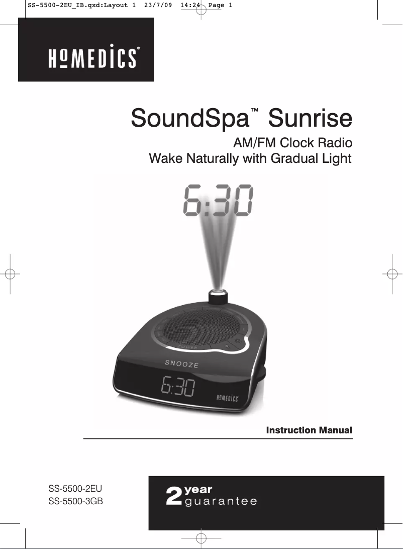 Página 1 del manual Manual de usuario Homedics SS-5500-3