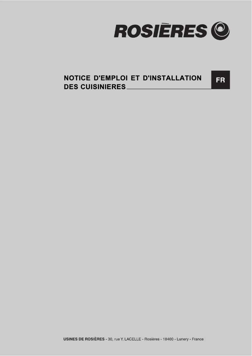 Página 1 del manual Manual de instrucciones Rosieres RMP 6376 PNX