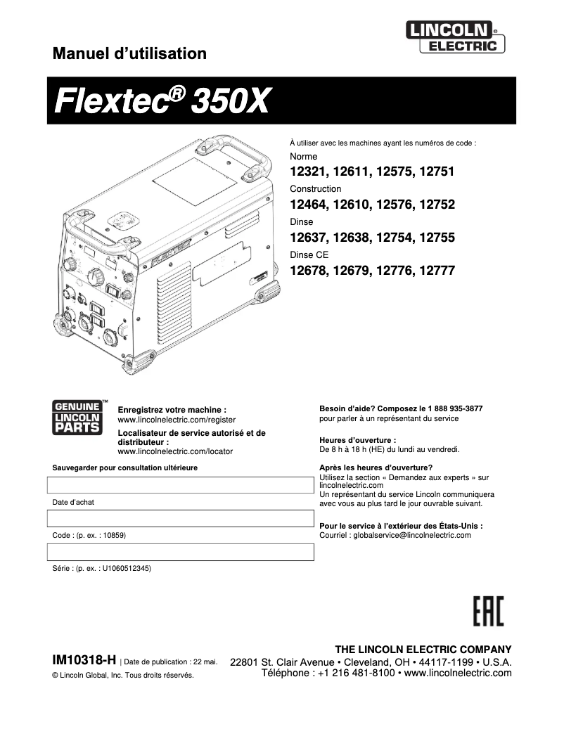 Imagen de la primera página del manual del dispositivo Flextec 350X