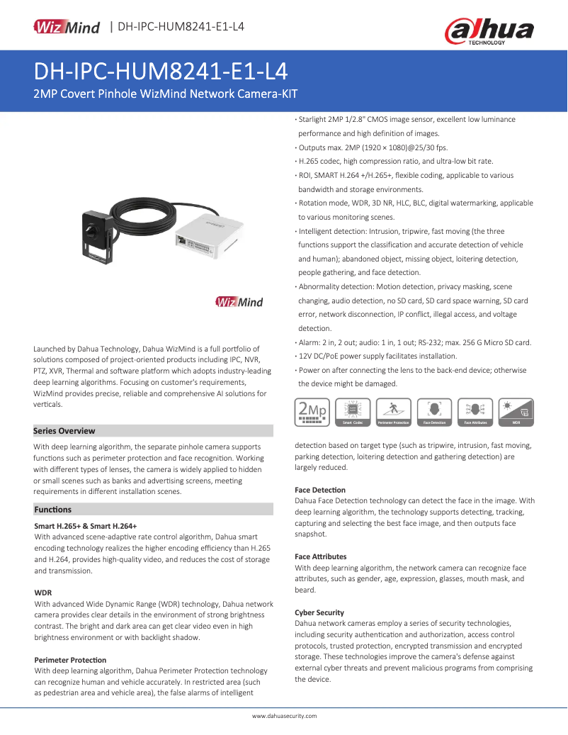 Imagen de la primera página del manual del dispositivo IPC-HUM8241-E1-L4