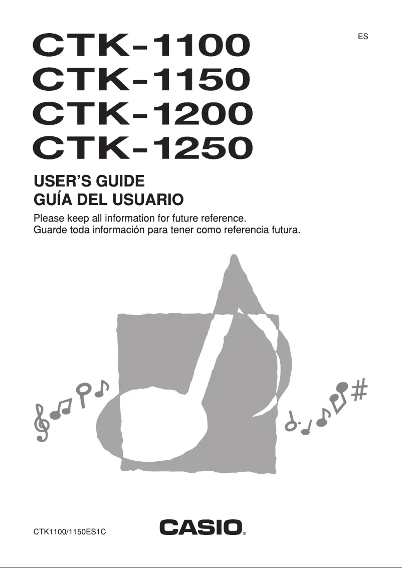Imagen de la primera página del manual del dispositivo CTK-1150
