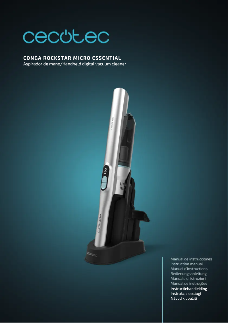 Página 1 del manual Manual de usuario Cecotec Conga Rockstar Micro Essential