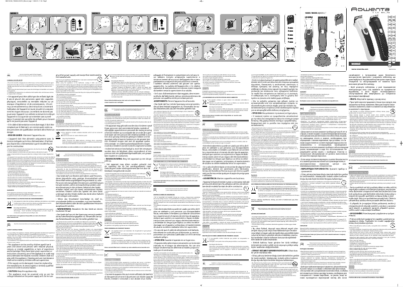 Imagen de la primera página del manual del dispositivo Nomad TN2300F0