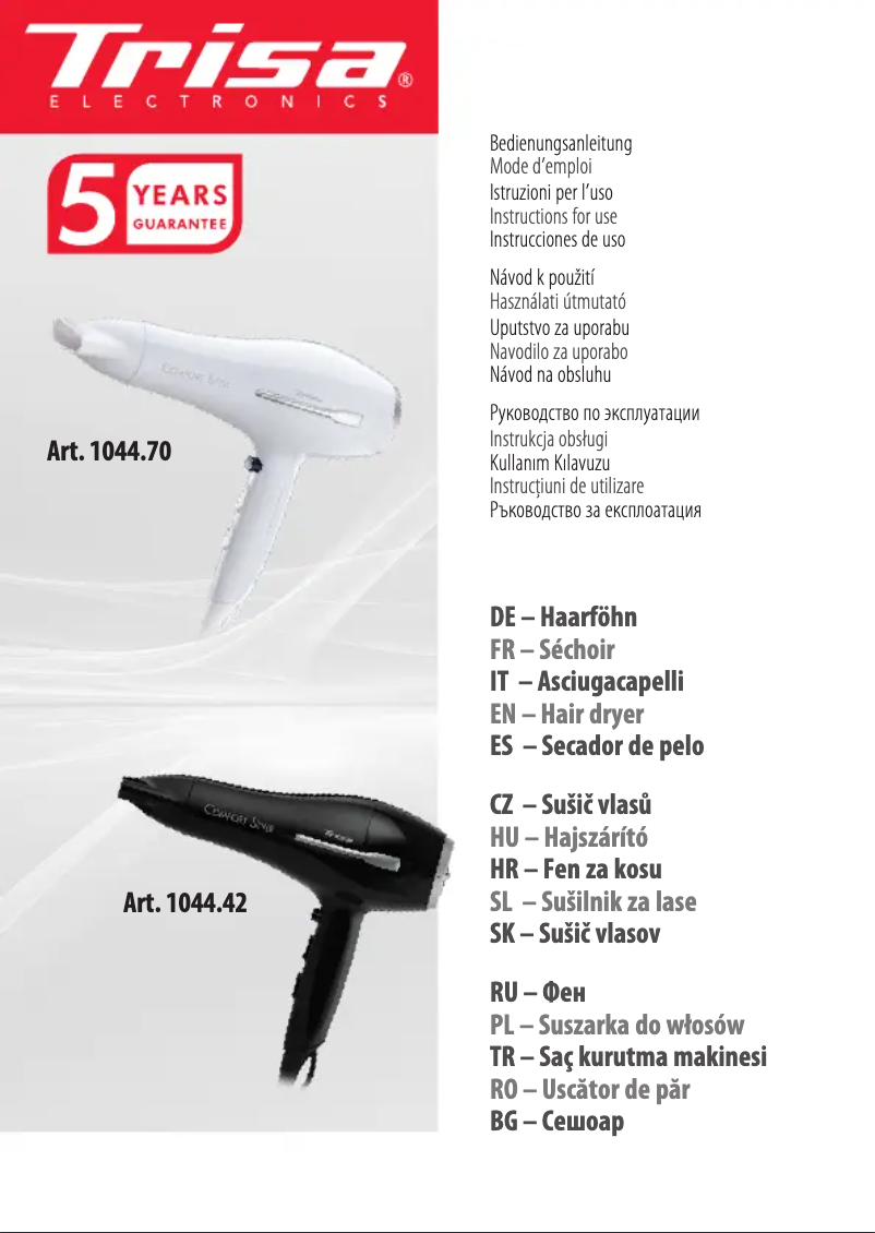 Imagen de la primera página del manual del dispositivo Comfort Style