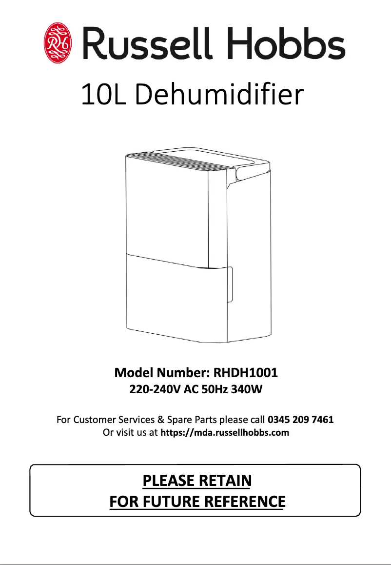 Imagen de la primera página del manual del dispositivo RHDH1001