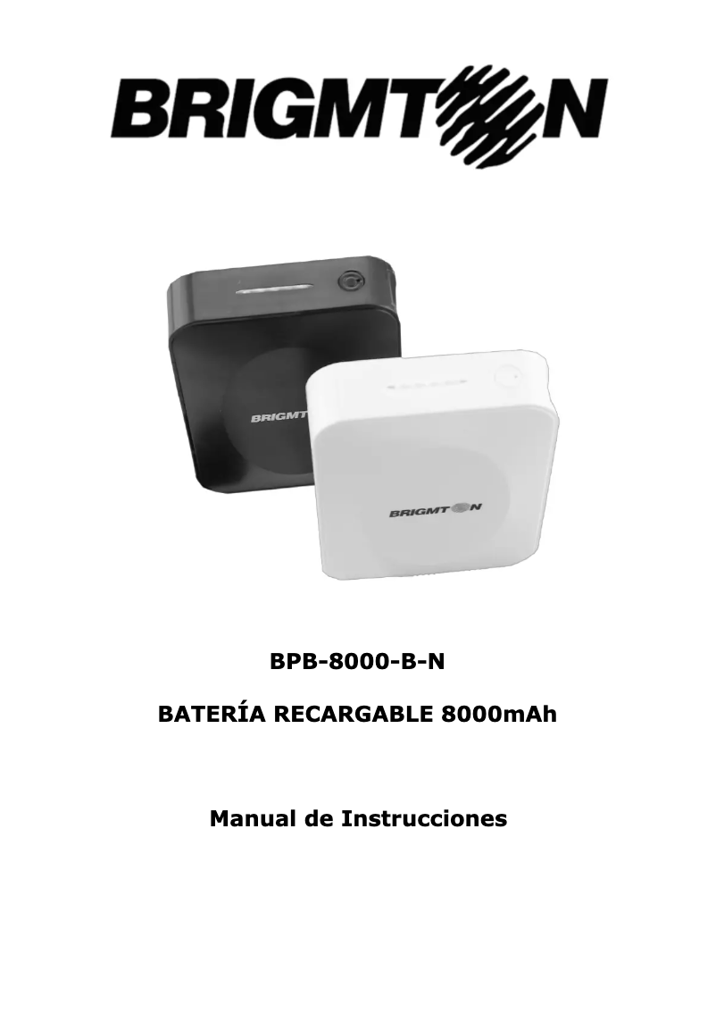 Imagen de la primera página del manual del dispositivo BPB-8000-B