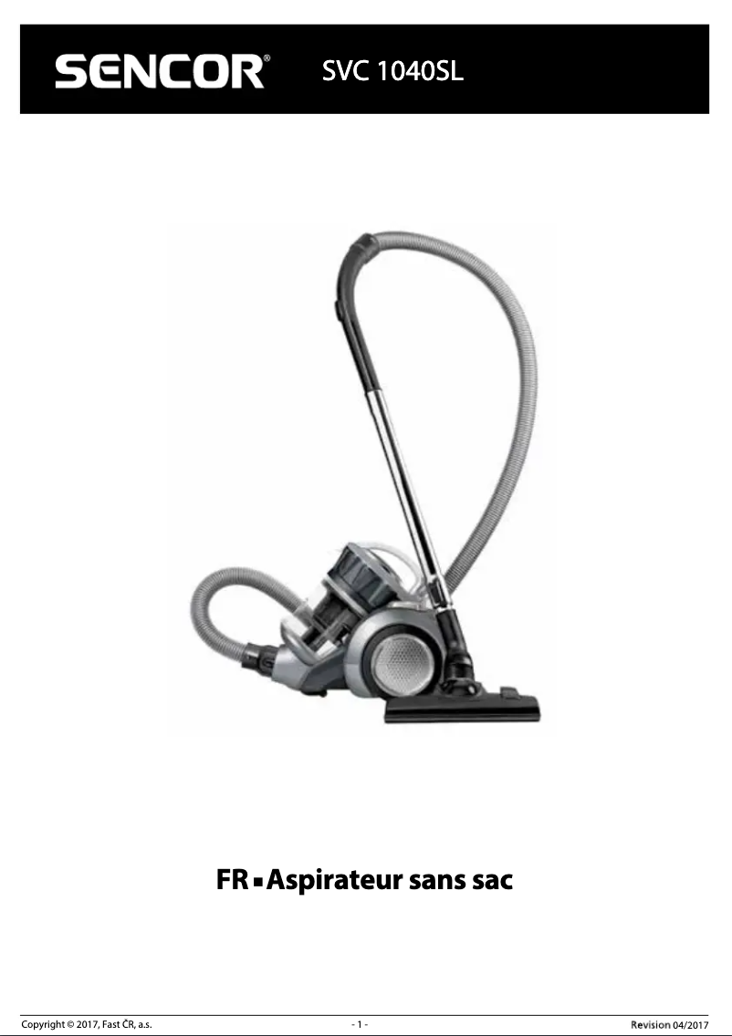 Página 1 del manual Manual de usuario Sencor SVC 1040SL