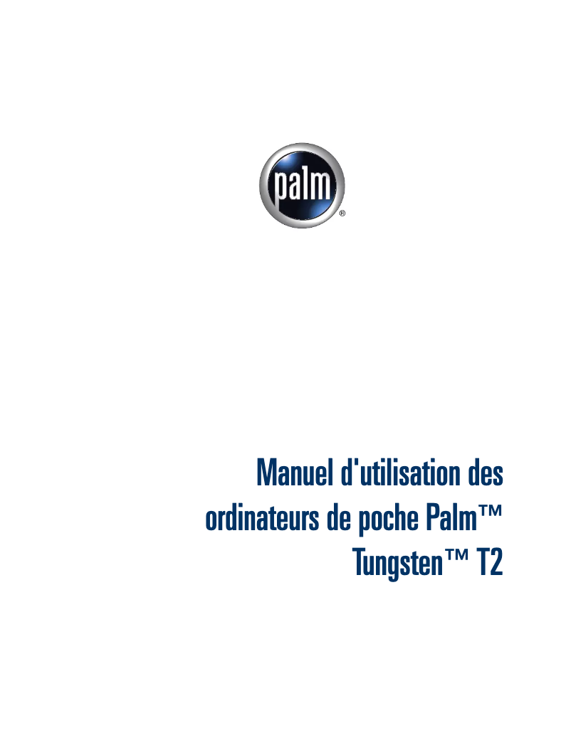 Imagen de la primera página del manual del dispositivo Tungsten T2