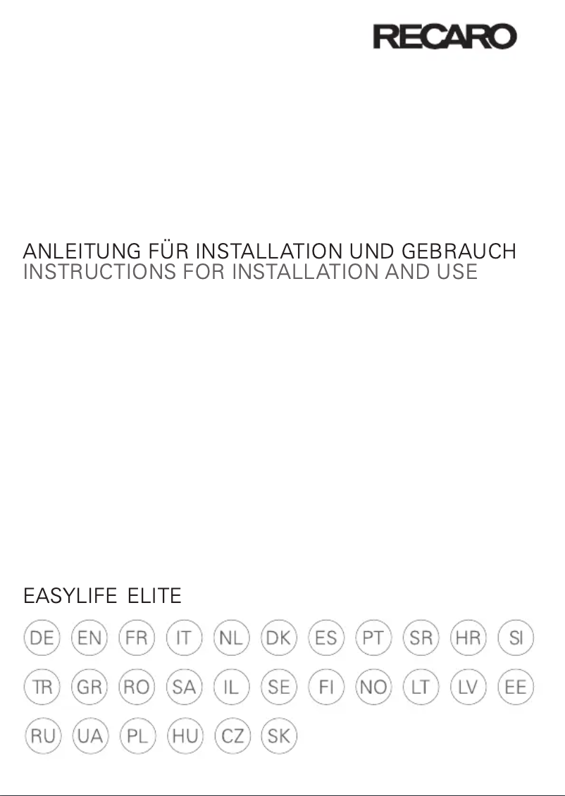 Imagen de la primera página del manual del dispositivo Easylife Elite