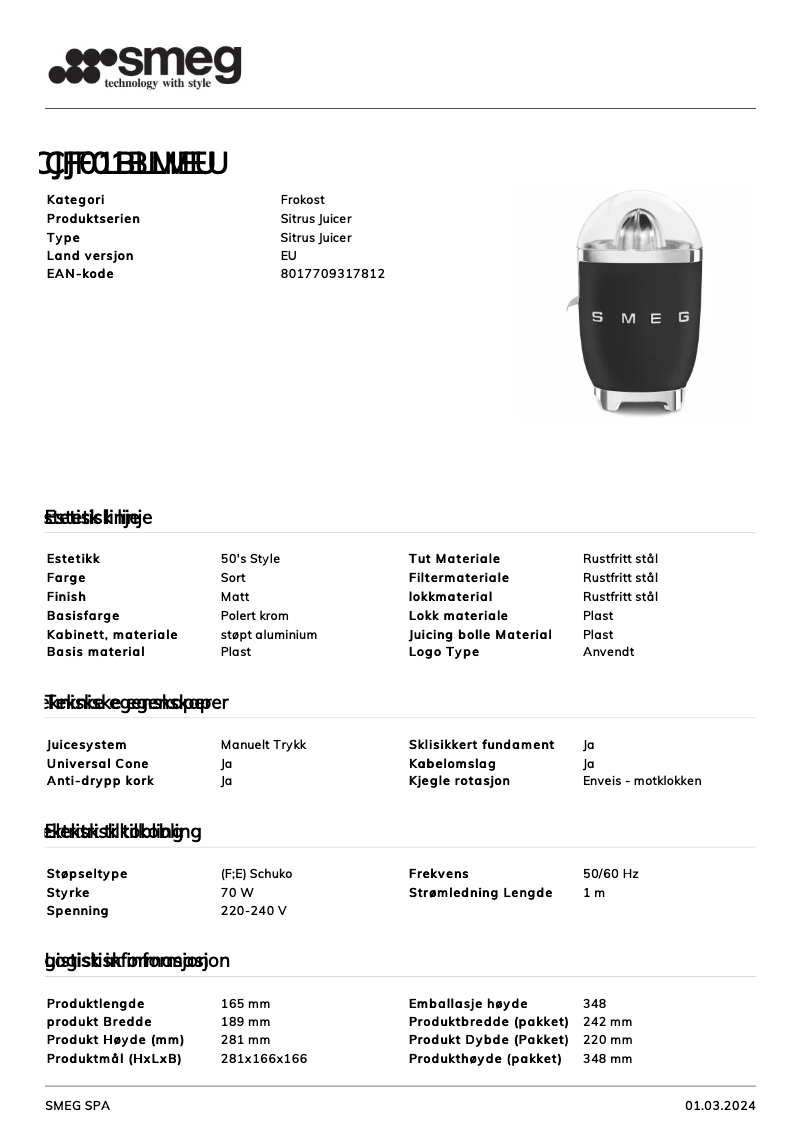 Imagen de la primera página del manual del dispositivo CJF01