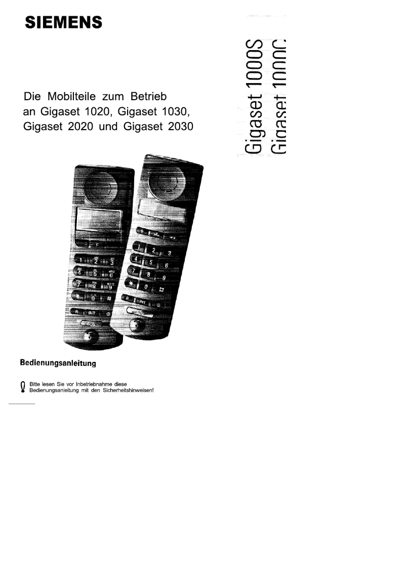 Imagen de la primera página del manual del dispositivo Gigaset 1030