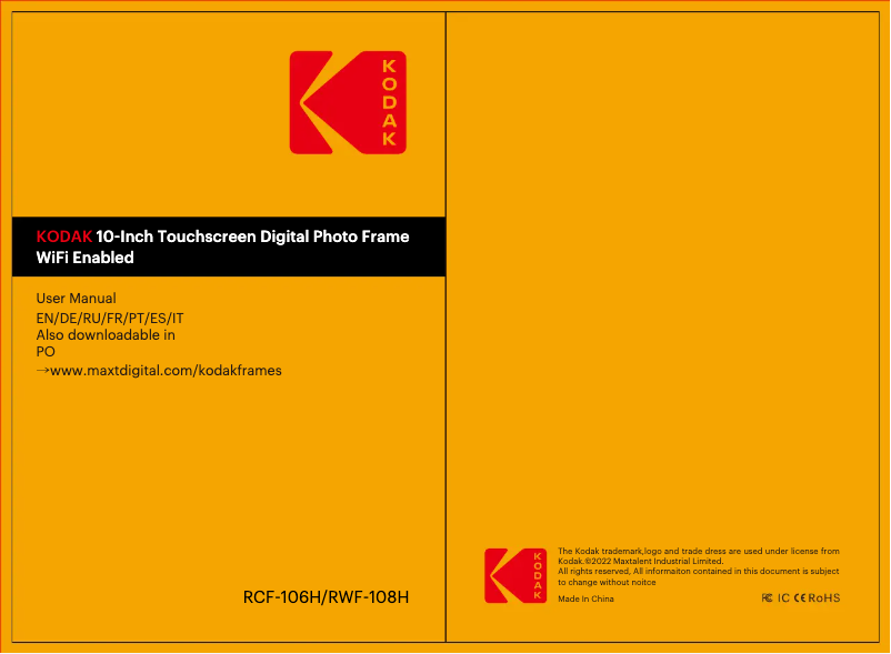 Imagen de la primera página del manual del dispositivo RWF108