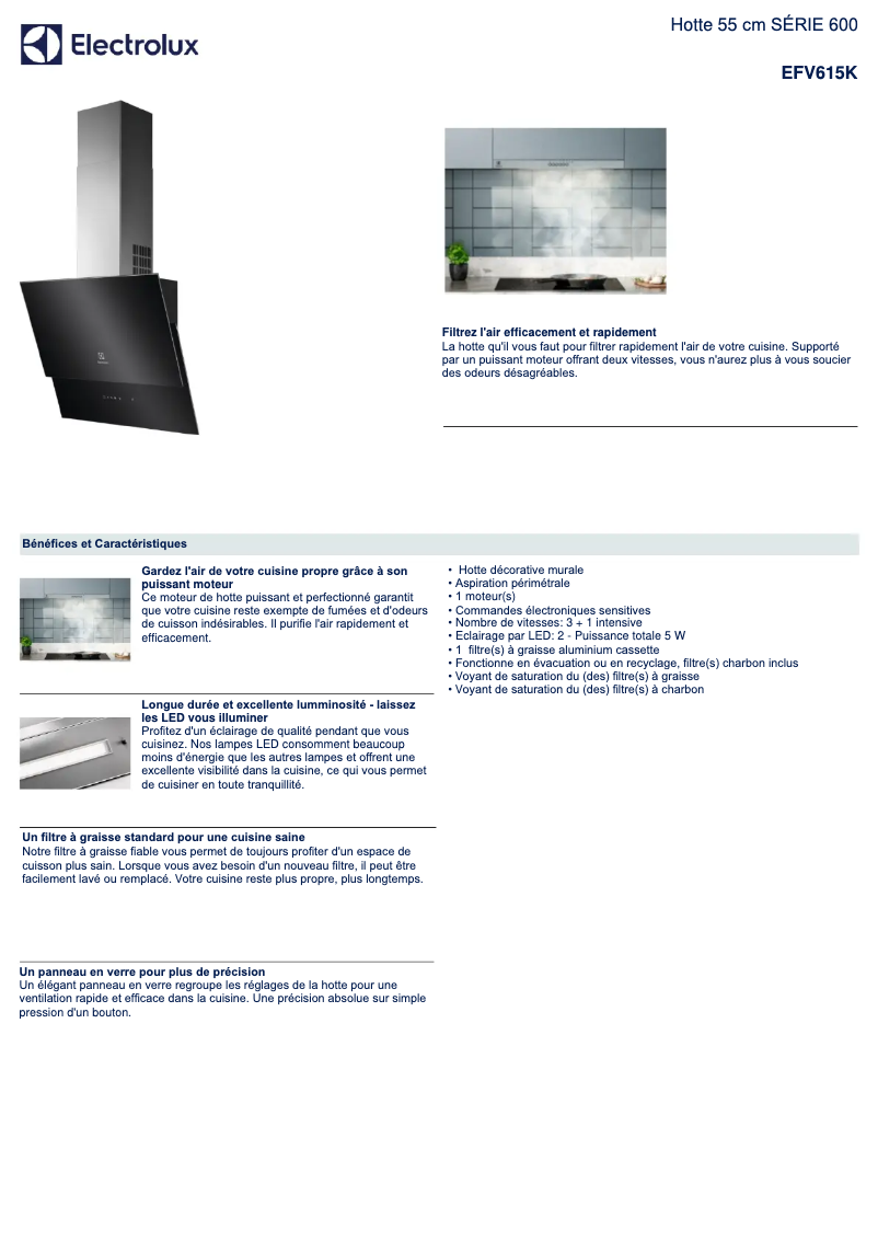 Imagen de la primera página del manual del dispositivo EFV615K
