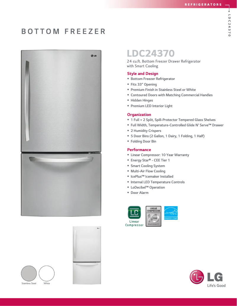 Imagen de la primera página del manual del dispositivo LDC24370ST