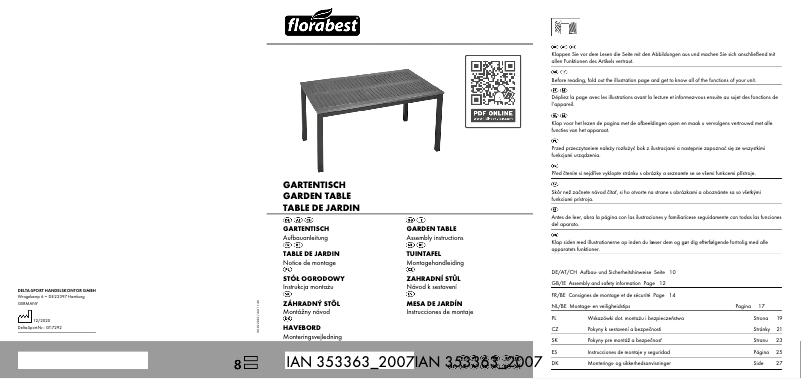 Página nº 1 - Manual de usuario Florabest IAN 353358