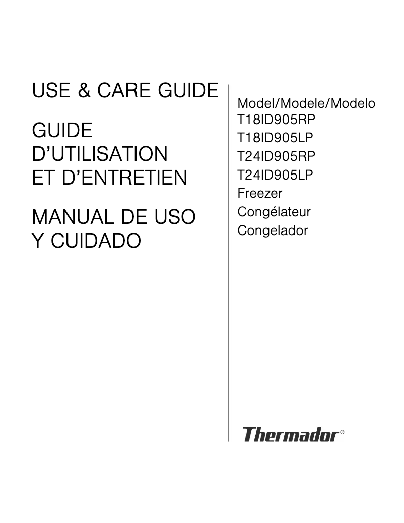 Imagen de la primera página del manual del dispositivo T18ID905LP