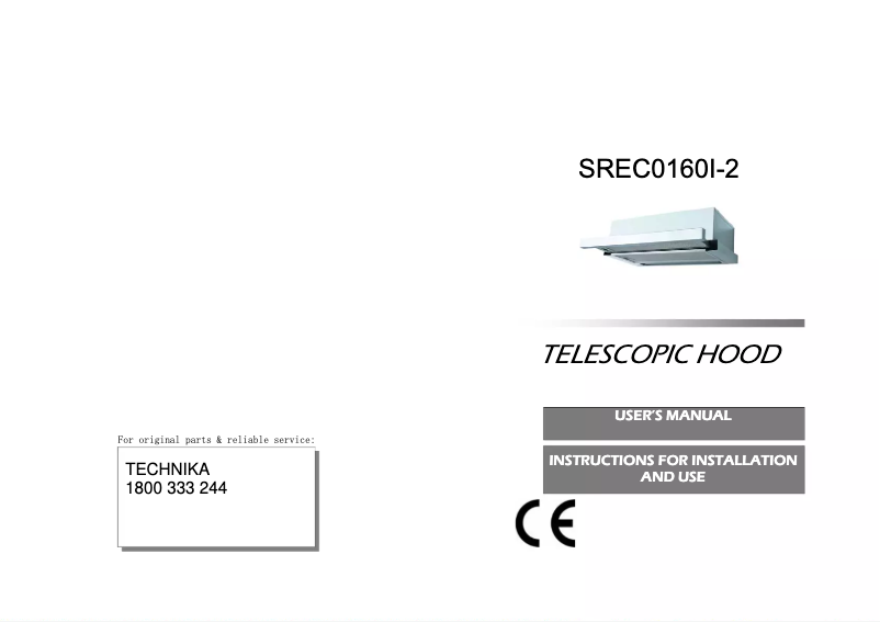 Página nº 1 - Manual de usuario Technika SREC0160SS-2