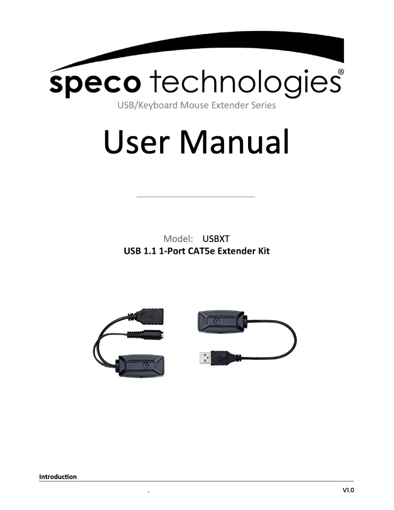 Página nº 1 - Manual de usuario Speco Technologies USBXT