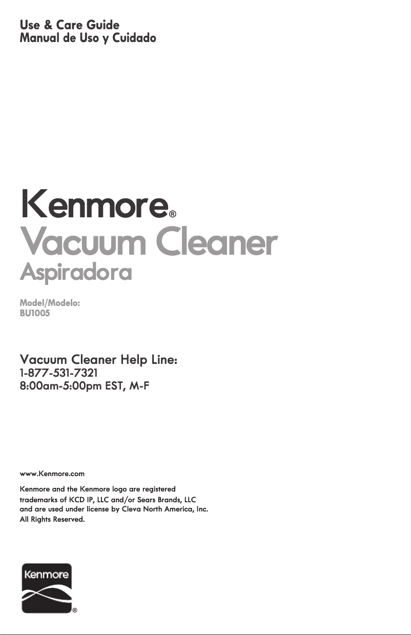 Página 1 del manual Manual de usuario Kenmore BU1005